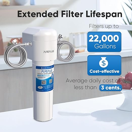 PUREPLUS Under Sink Water Filter System, 22000 Gallons, 99.99% Chlorine - Image 3