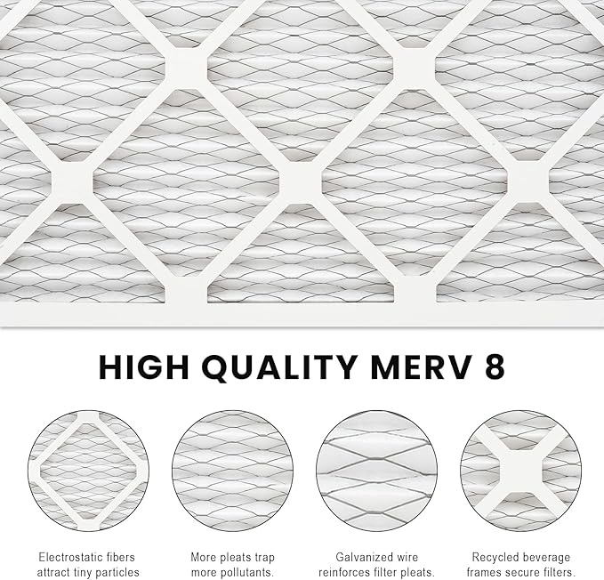 14x14x1 Air Filter MERV 8, HVAC/Furnace AC Filter Replacement, Dust - Image 4