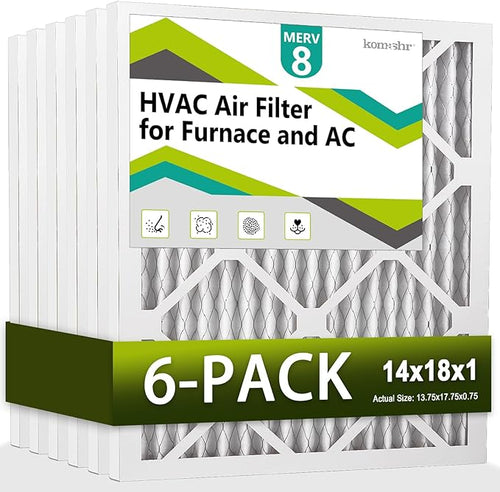 14x18x1 Air Filter MERV 8, HVAC/Furnace AC Filter Replacement, Dust by Komashr