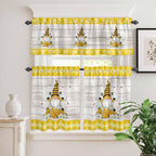 Yellow Gnomes Kitchen Curtains Set 3 Piece - Image 9