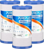 PUREPLUS 5 Micron 10" x 4.5" FXHTC Whole House Sediment and Carbon Water Filter by PUREPLUS