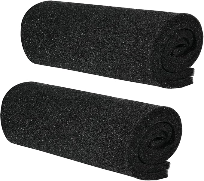 AQUANEAT 2 Pack Aquarium Bio Sponge Filter Media Pad Cut-to-Size Open Cell Foam by Aquaneat