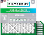 Filterbuy 11.25x11.25x1 Air Filter MERV 8 Essential Dust & Allergy Defense by Filterbuy