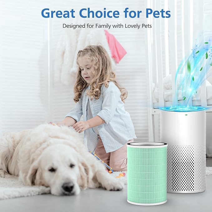 2 Pack True HEPA Filter, 4 in 1 Pet Replacement Filter, 360 4-Stage Filtration - Image 5