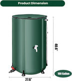 THUNDERBAY 100 Gallon Collapsible Rain Barrel, Portable Rain Barrels to Collect - Image 2