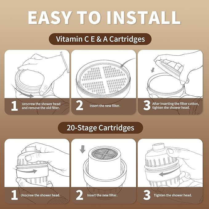 Shower Filter Replacement Cartridge Compatible - Image 4