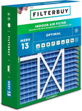Filterbuy 16x20x5 Air Filter MERV 13 Optimal Smoke & Allergy Defense, Pleated by Filterbuy