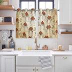2 Panel Kitchen Cafe Curtains, Desert Sand Camel Sunlight Filtering Nature Air - Image 2