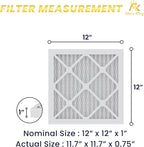 MervKing 12x12x1 Air Filter Actual Size: 11.7" x 11.7" x 0.75" MERV 8 MPR - Image 2