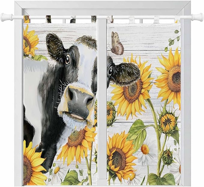 Retro Farmhouse Floral Living Room Curtains 84 Inch Length, Window Curtains Tab by Unknown