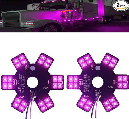2PCS Air Cleaner LED Light 5" Truck Decorative Hex Style Air Filter Lamp by BOLANTON