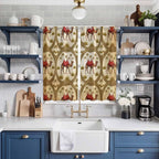2 Panel Kitchen Cafe Curtains, Window Decor Tier Curtains - Image 2