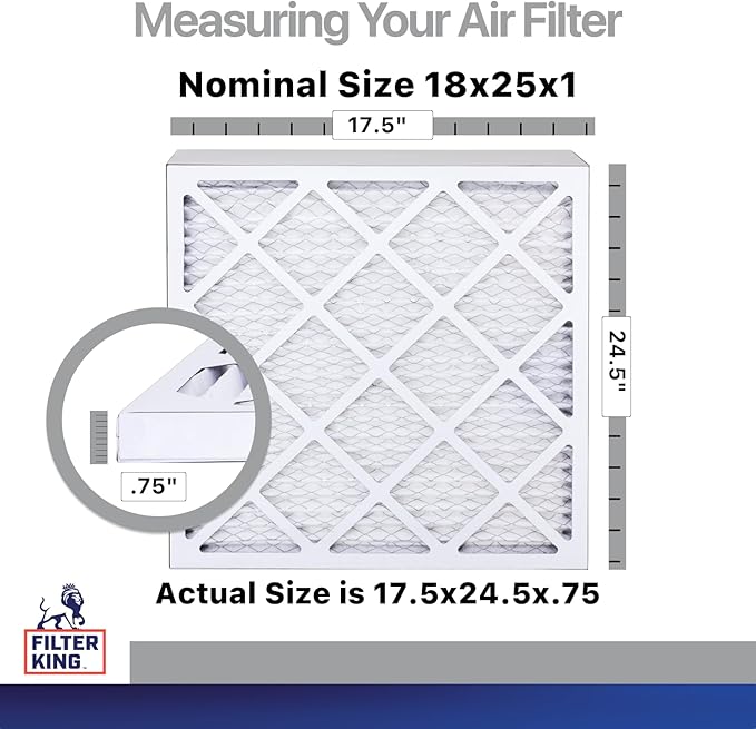 Filter King 18x25x1 Air Filter | 4-PACK | Carbon MERV 8 HVAC Pleated A/C - Image 2