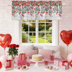 Poinsettia Berry Valance Curtains - Image 2
