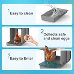 AUTENS Chicken Nesting Boxes, 10 Hole Laying Boxes, 2 Nest Mat, Plastic Roll - Image 3