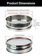 All 304 Stainless Steel 120 Mesh Test Sieve, 8 Inch/20cm Diameter, Lab Sifter & - Image 5