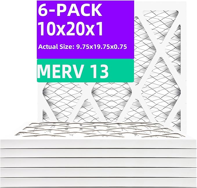 10x20x1 MERV 13 Pleated Air Filter MPR 1900 & FPR 10, Furnace Air Filters by Qingzhug