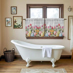 Easter Kitchen Tier Curtains 36 Inch Long 2 Panel Set, Rod Pocket Half Window - Image 5