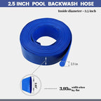 Eastrans 2.5" x 25 FT Blue PVC Lay-Flat Backwash Hose - Image 3