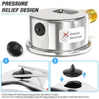 MEANLIN MEASURE 0~300Psi Dry Pressure Gauge Stainless Steel 1/4" NPT 2" FACE - Image 6