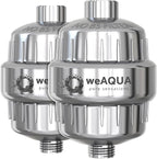 weAQUA Heavy Duty Shower Filter Family 2 PACK – 99% Removal by weAQUA