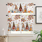 Fall Kitchen Curtain Set, Light Filtering Short Curtains Valance - Image 2