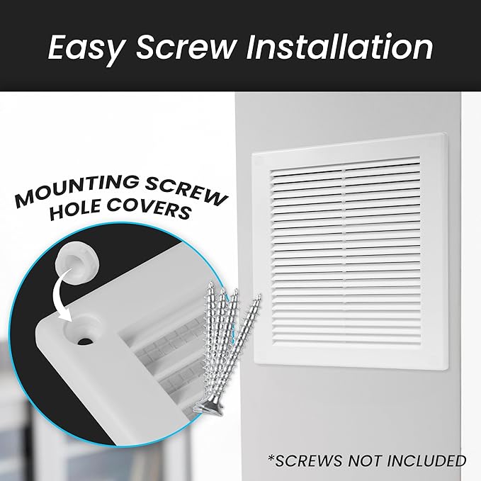 Repa Market 8 x 8 Inch White Square Air Vent Cover - Image 4
