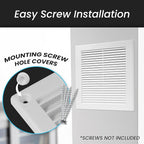 Repa Market 8 x 8 Inch White Square Air Vent Cover - Image 4
