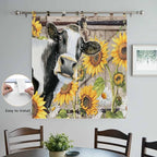 Retro Farmhouse Flower Living Room Curtains 84 Inch Length, Window Curtains Tab - Image 4
