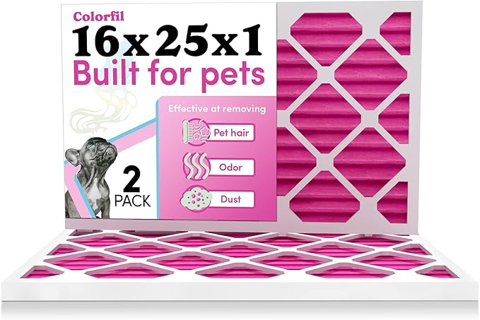 Colorfil 16x25x1 Air Filter | Made in the USA | Color Changing | Remove Cat and by ColorfilAirFilters