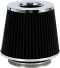 PTNHZ Universal Black 3.5" 89mm High Flow Cold Air Intake Cone Air Filter Power by PTNHZ+RACING