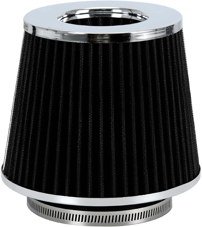PTNHZ Universal Black 3.5" 89mm High Flow Cold Air Intake Cone Air Filter Power by PTNHZ+RACING