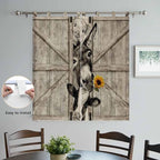 Funny Farm Animals Bathroom Curtains 63 Inch Length, Window Curtains Tab Top - Image 4