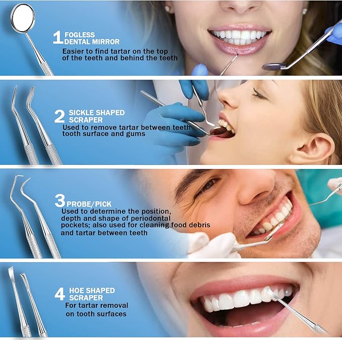 Dental Tools, Electric Tooth Polisher & Manual Teeth Cleaning Kit - Image 3