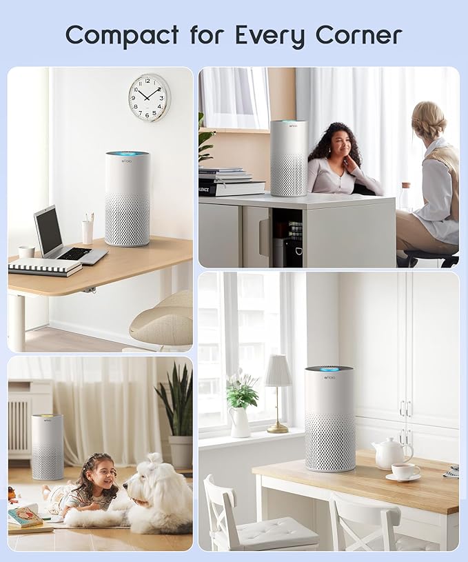 Afloia Air Purifiers for Home Bedroom Large Room Up to 1076 Ft², 3-Stage Filter - Image 5