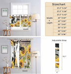 Retro Farmhouse Flower Kitchen Curtains 36 Inch Length, Small Window Curtains - Image 8