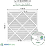 20x20x1 Air Filter 2 Pack, Durable MERV 8 Pleated Home HVAC AC Furnace Filters - Image 2