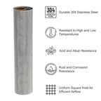 PATIKIL 40" L x 16" W Woven Wire Mesh, 80 Mesh 304 Stainless Steel Air Vent - Image 3