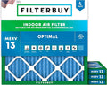 Filterbuy 17x17x1 Air Filter MERV 13 Optimal Smoke & Allergy Defense, by Filterbuy
