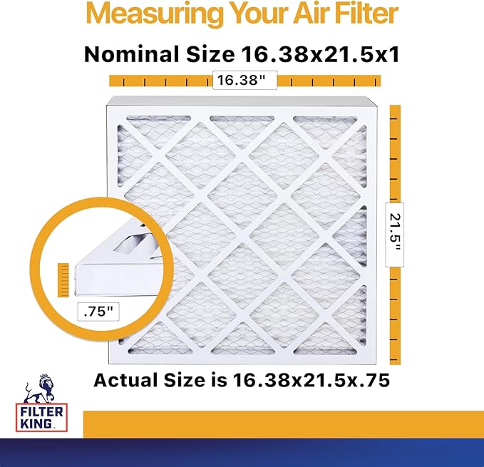 Filter King 16.38x21.5x1 Air Filter | 6-PACK | MERV 13 HVAC Pleated A/C Furnace - Image 2