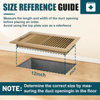 VOISEN Floor Register 4x12, 2 Pack Floor Vent Covers, Steel Adjustable Air - Image 5