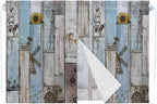 Blue Grey Wooden Magnetic Double Layer Car Window Shades, Side Window Curtains by Unknown