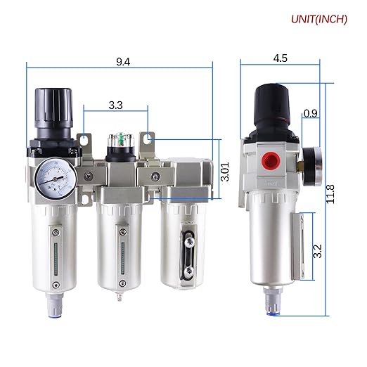 1/2 Inch NPT Industrial Grade Three Stage Air Drying System, Particulate Filter - Image 2