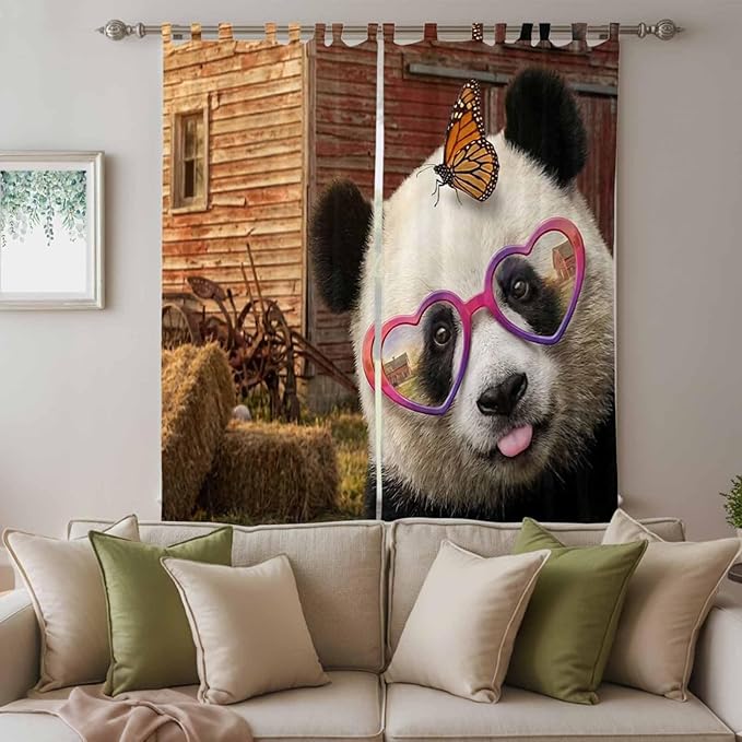 Farm Panda Living Room Curtains 84 Inch Length, Window Curtains Tab Top - Image 3