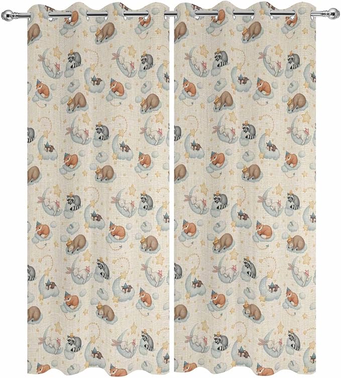 Cartoon Animals Outdoor Curtains - Image 9