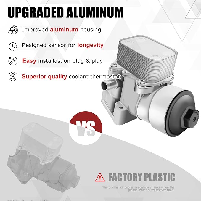 Upgraded Aluminum Oil Filter Housing Assembly Fit - Image 3