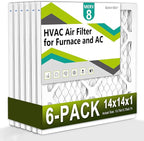 14x14x1 Air Filter MERV 8, HVAC/Furnace AC Filter Replacement, Dust by Komashr