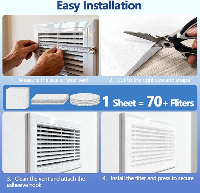MERV 13 Cut to Fit Air Filter Material, 23 Sq Ft Polyester Filter Roll - Image 4