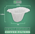 PARTY BARGAINS 300 Compact White Coffee Filter Liners – Disposable, Compatible - Image 3