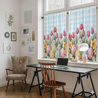 Easter Kitchen Curtains 54 Inch Long 2 Panel Set, Rod Pocket Window Curtains - Image 6